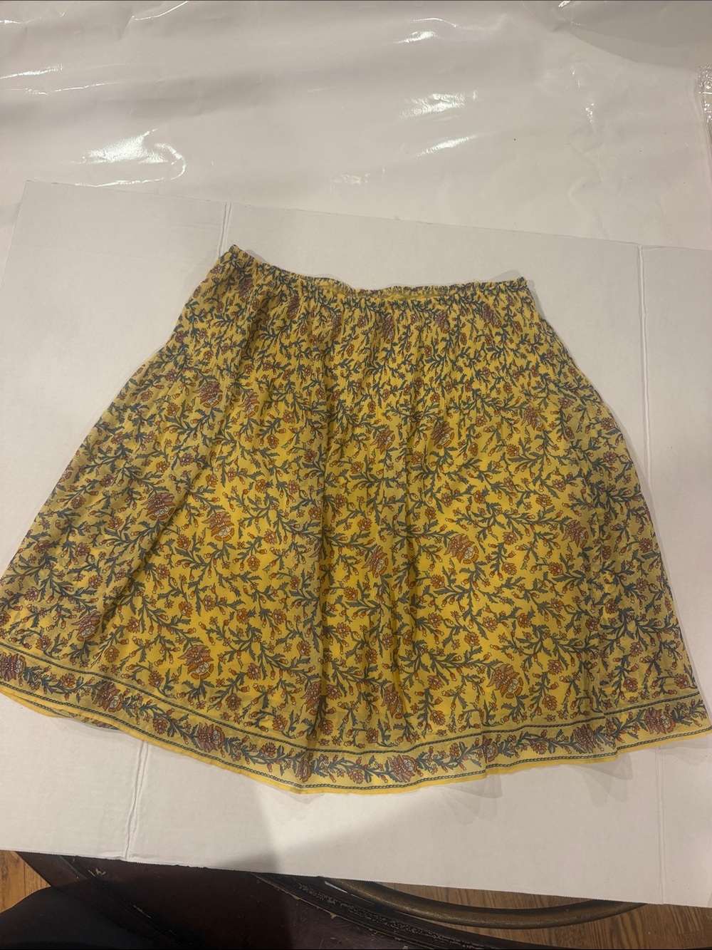 Max Studio Yellow Floral A-Line Skirt - Women's